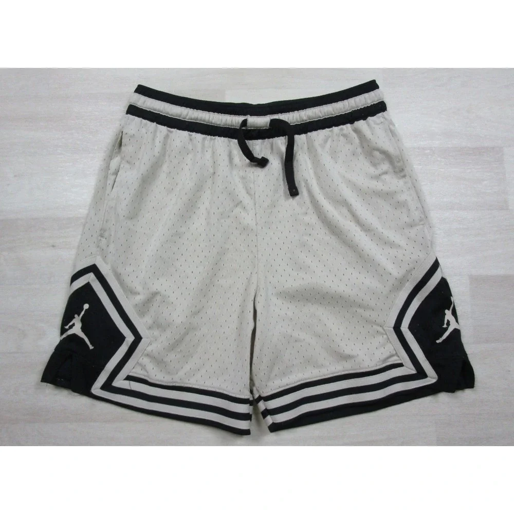 Jordan Sport Dri-FIT Diamond Shorts Mens (L) Beige Rattan Mesh DH9075-206